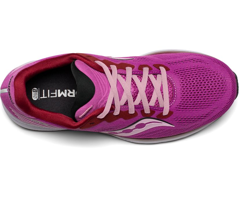 Women's Saucony Ride 14 Running Shoes Purple | Singapore 195DFMN